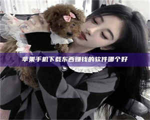 伊犁苹果手机下载东西赚钱的软件哪个好 第1张